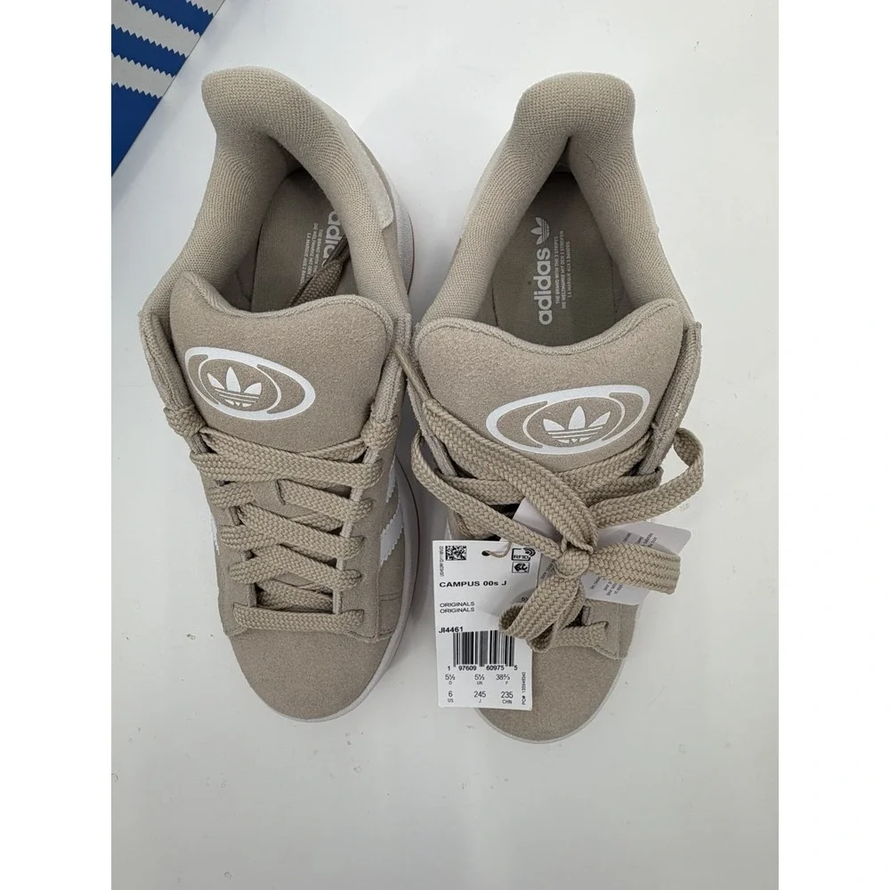 Adidas Kids' Campus 00s J, Style# JI4461, Size 6.0 Wonder Beige/Cloud White‎